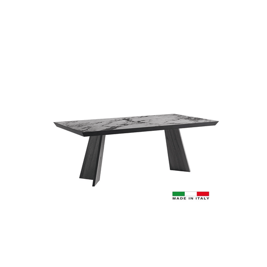 Materia Dining Table 95" Grey Black
