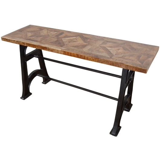 Mango Wood Industrial Console Table