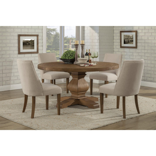 Kensington Round Dining Table, Reclaimed Natural