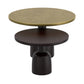 Adira 2pc Round Coffee Table Set in Antique Gold and Black