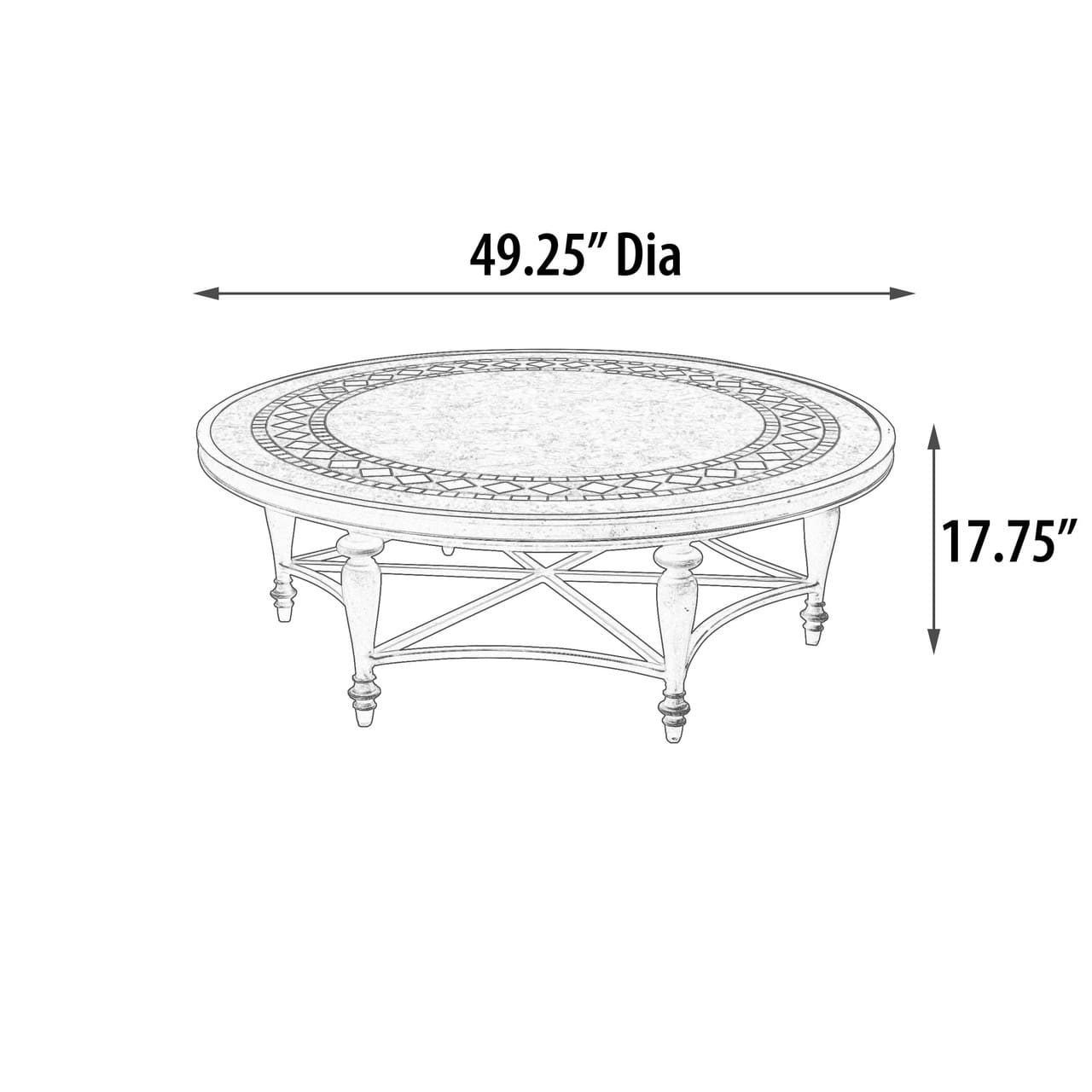 Astoria Round Tile Outdoor Coffee Table