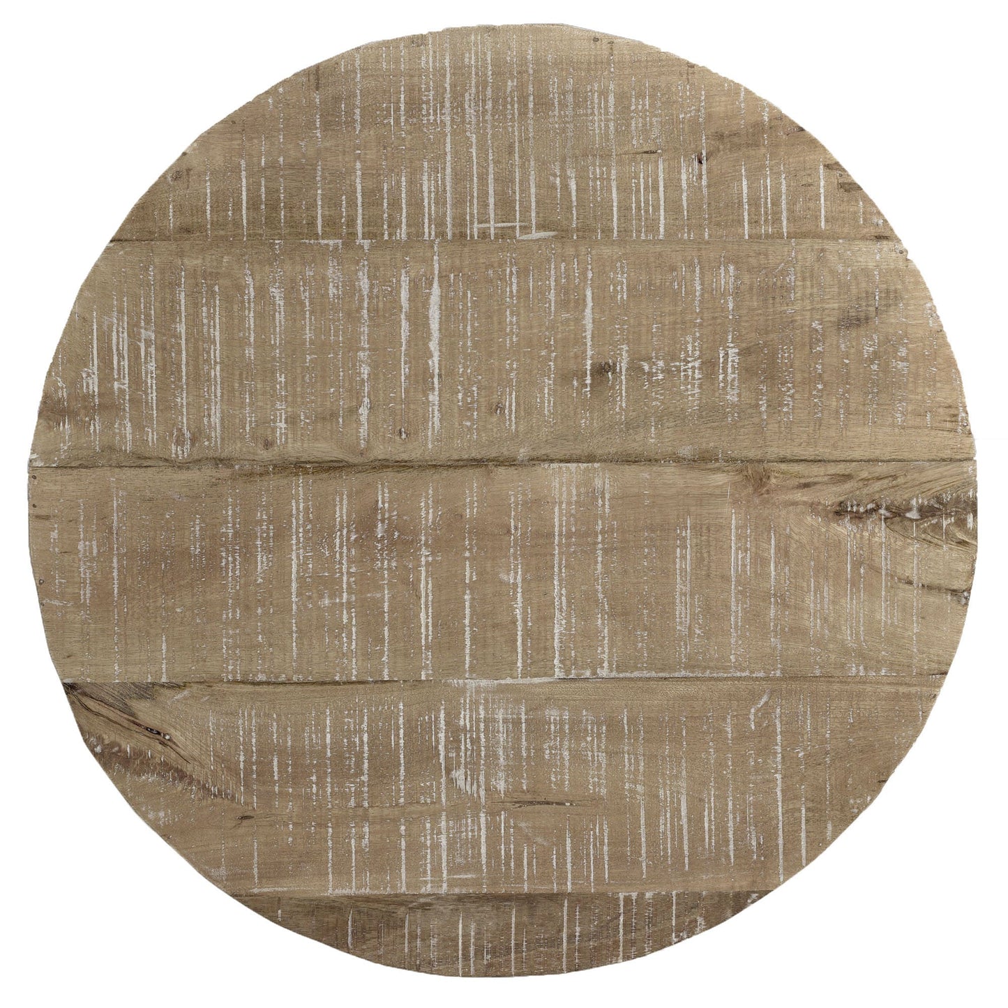 Avni Round Coffee Table in Distressed Natural