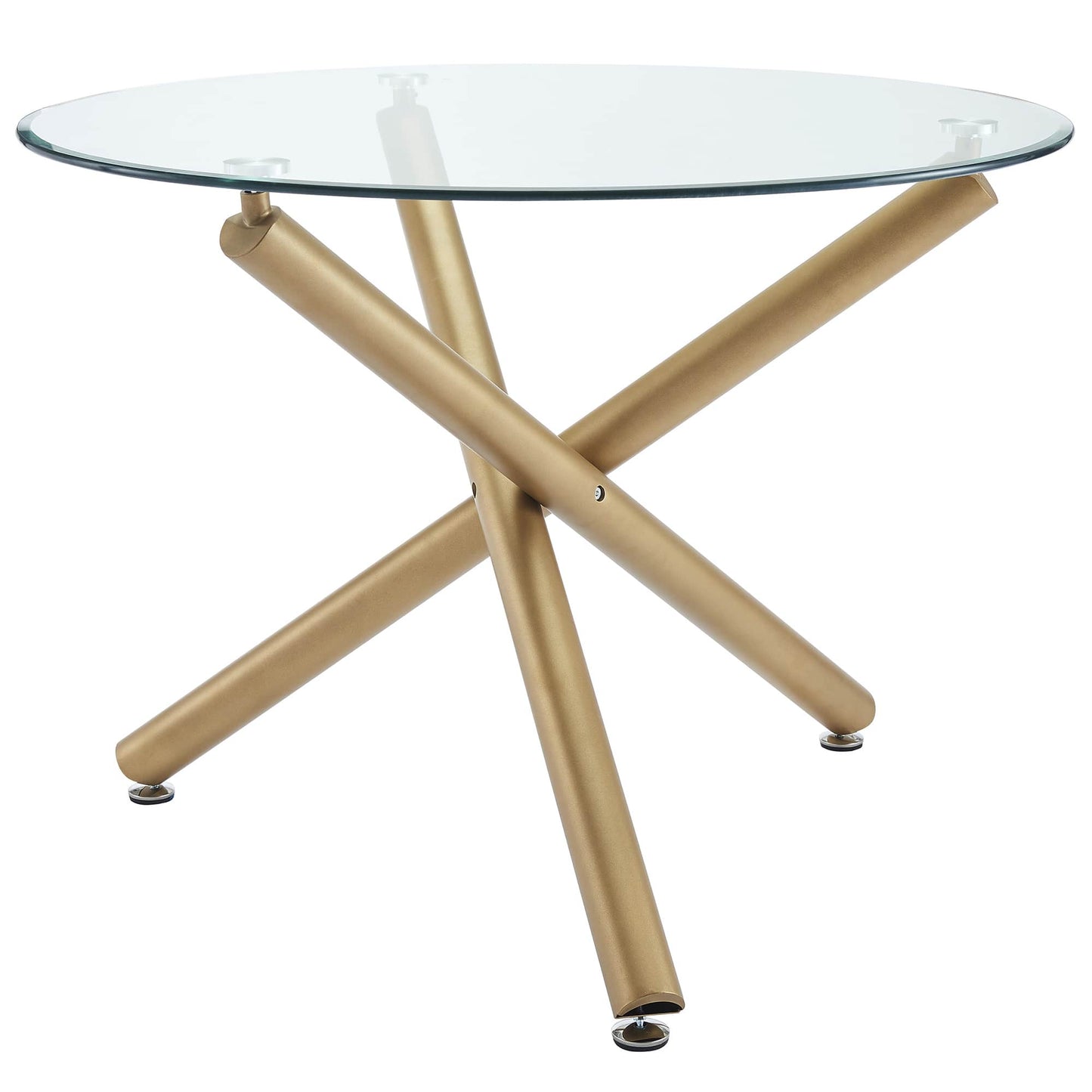 Carmilla Round Dining Table in Aged Gold