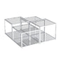 Casini 4pc Multi-Tier Coffee Table Set in Silver