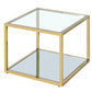 Casini Large Square Coffee Table in Gold