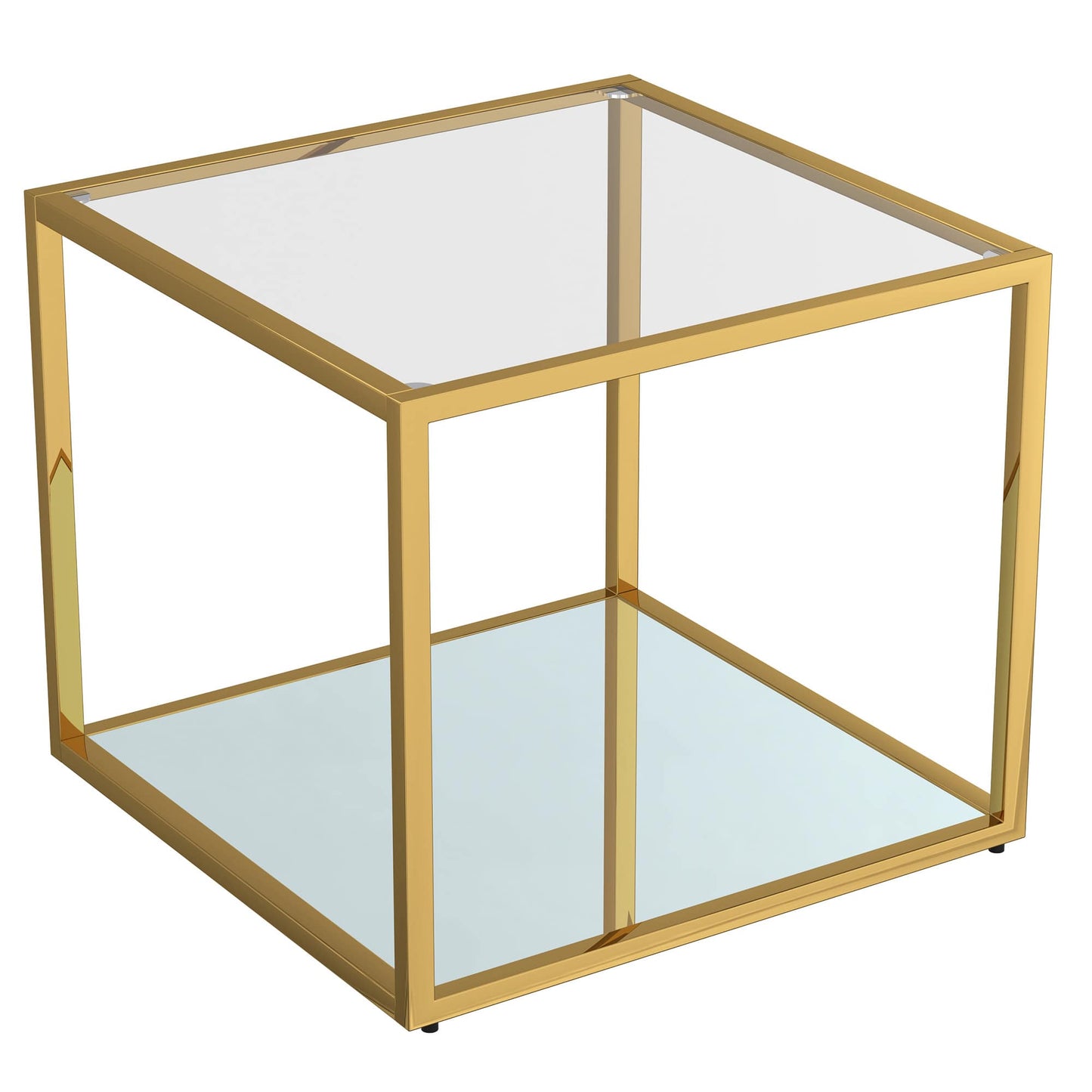 Casini Large Square Coffee Table in Gold