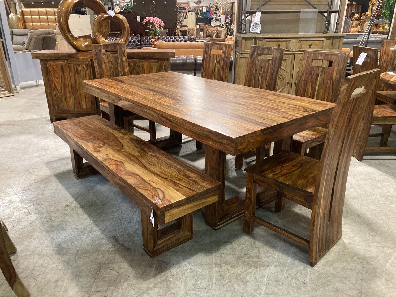 Cinnamon Amber Dining Set of 7