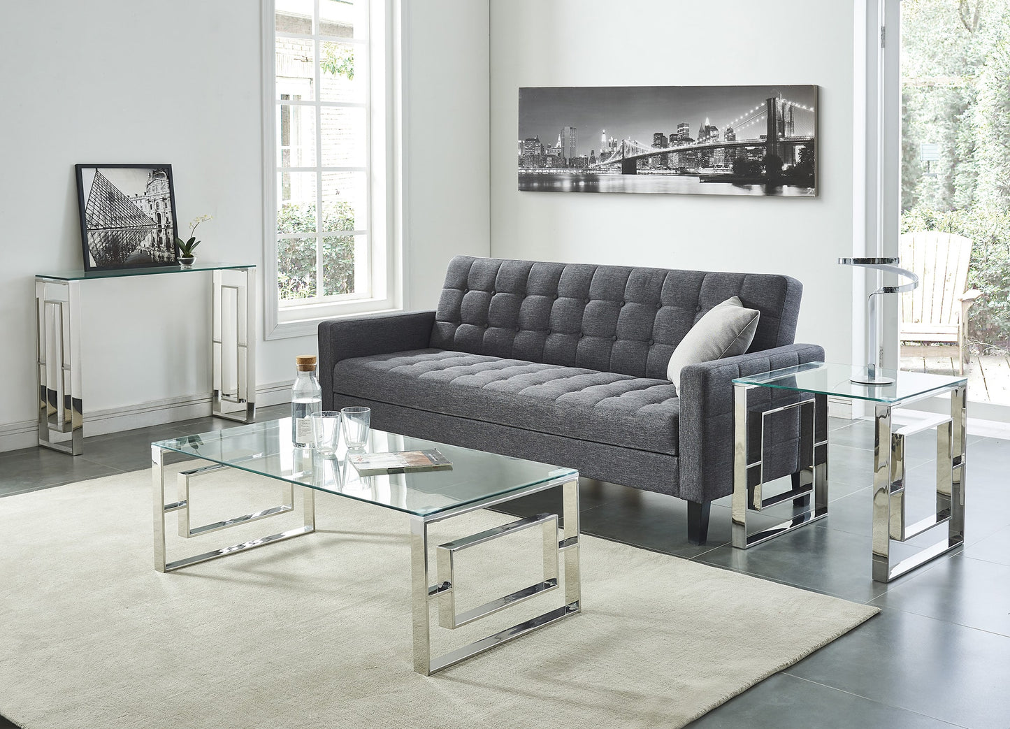 Eros Coffee Table in Silver