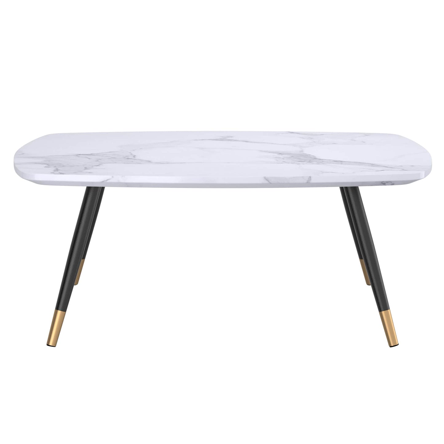 Emery Rectangular Coffee Table in White and Black