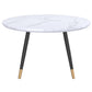 Emery Round Coffee Table in White and Black