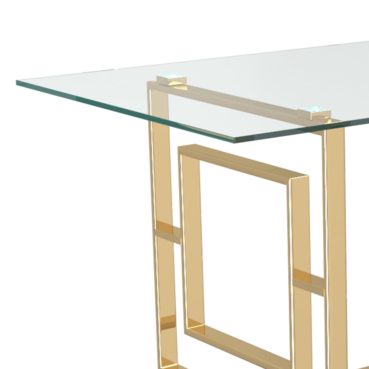 Eros Rectangular Dining Table in Gold