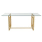 Eros Rectangular Dining Table in Gold