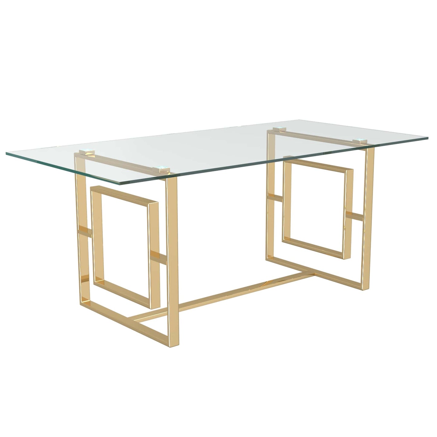 Eros Rectangular Dining Table in Gold