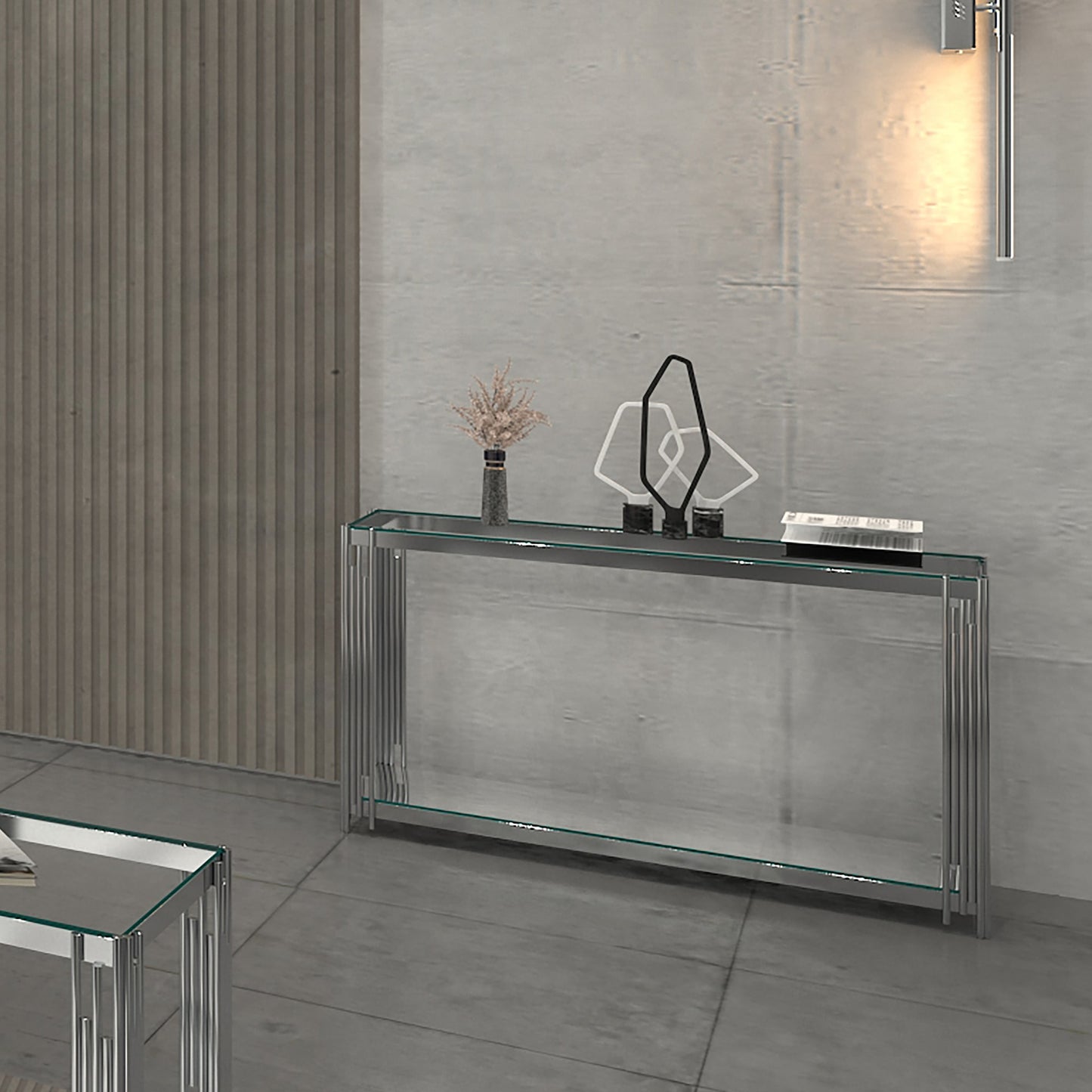 Estrel Console Table in Silver