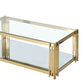 Estrel Rectangular Coffee Table in Gold