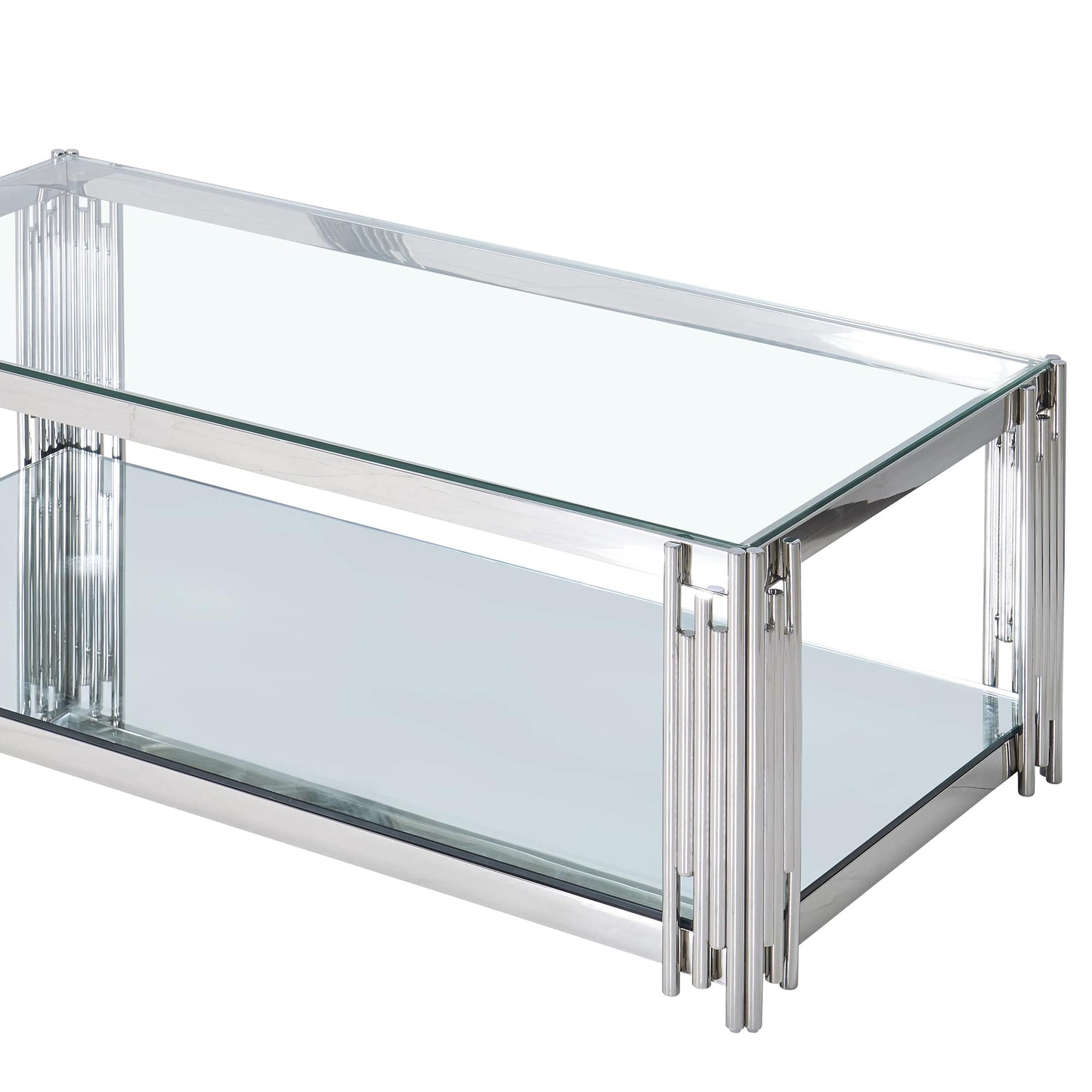 Estrel Rectangular Coffee Table in Silver