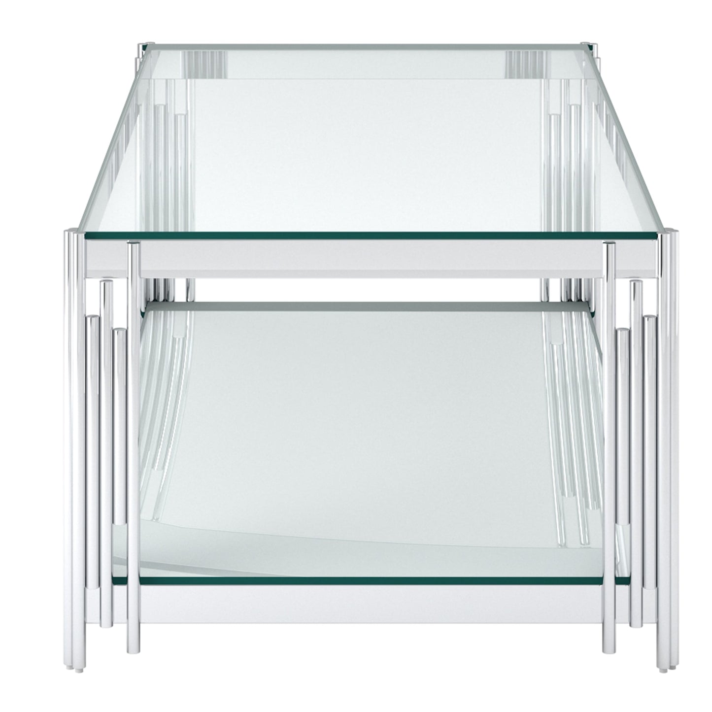 Estrel Rectangular Coffee Table in Silver