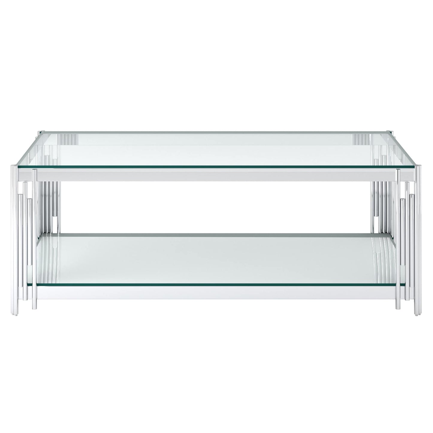 Estrel Rectangular Coffee Table in Silver