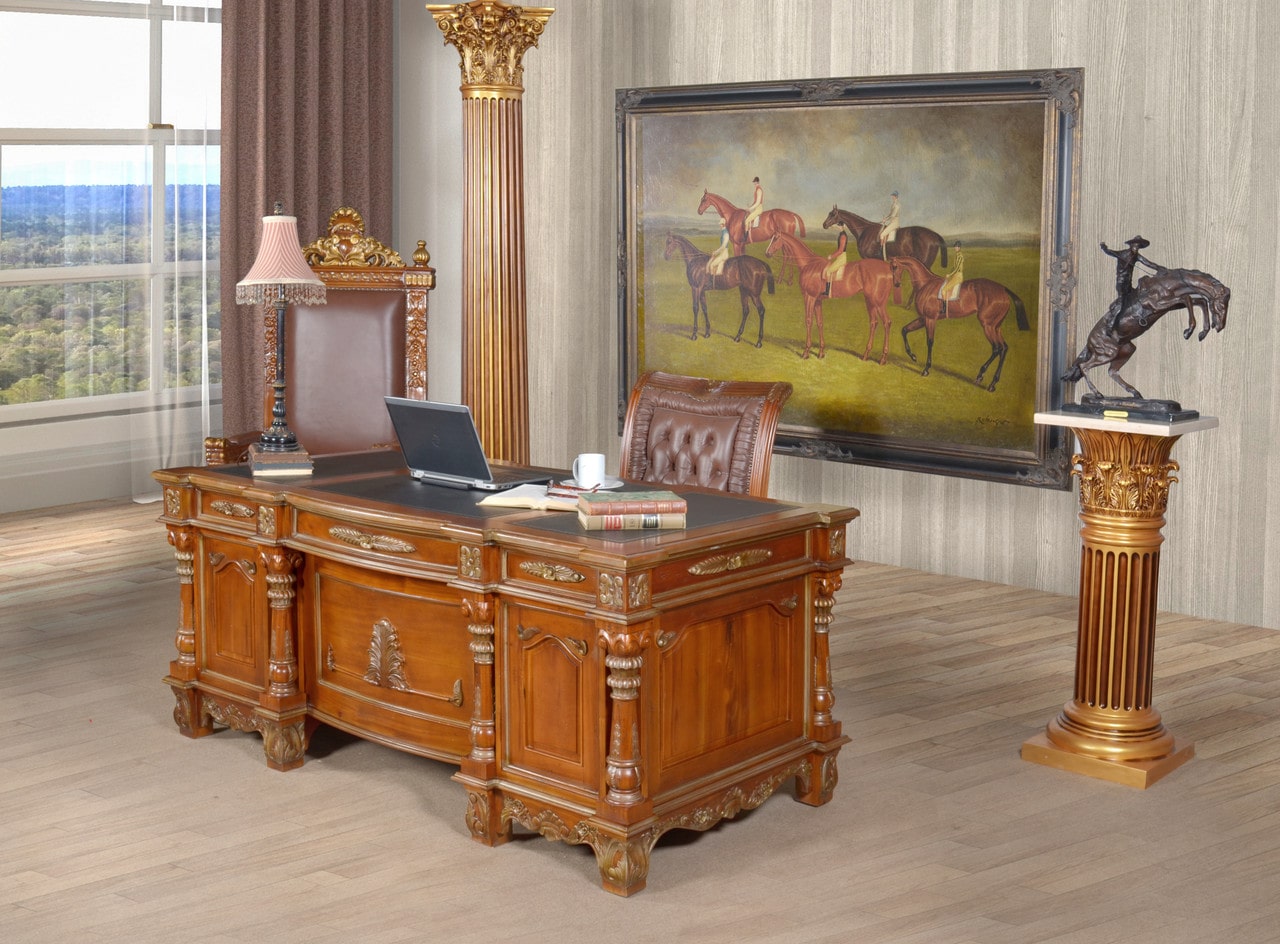 Monarch Mahogany Executive Desk VC (KIT)