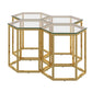 Fleur 4pc Accent Table Set in Gold