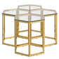 Fleur 4pc Accent Table Set in Gold