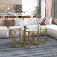 Fleur 4pc Accent Table Set in Gold