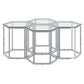 Fleur 4pc Accent Table Set in Silver