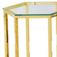 Fleur Accent Table in Gold