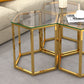 Fleur Accent Table in Gold