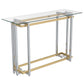 Florina Console Table in Silver and Gold