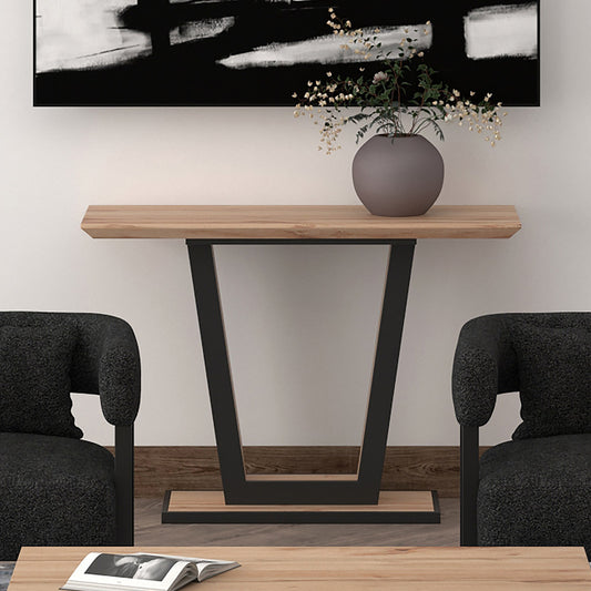 Forna Console Table in Natural and Black