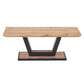 Forna Rectangular Coffee Table in Natural and Black