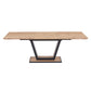 Forna Dining Table w/ Extension in Natural and Black