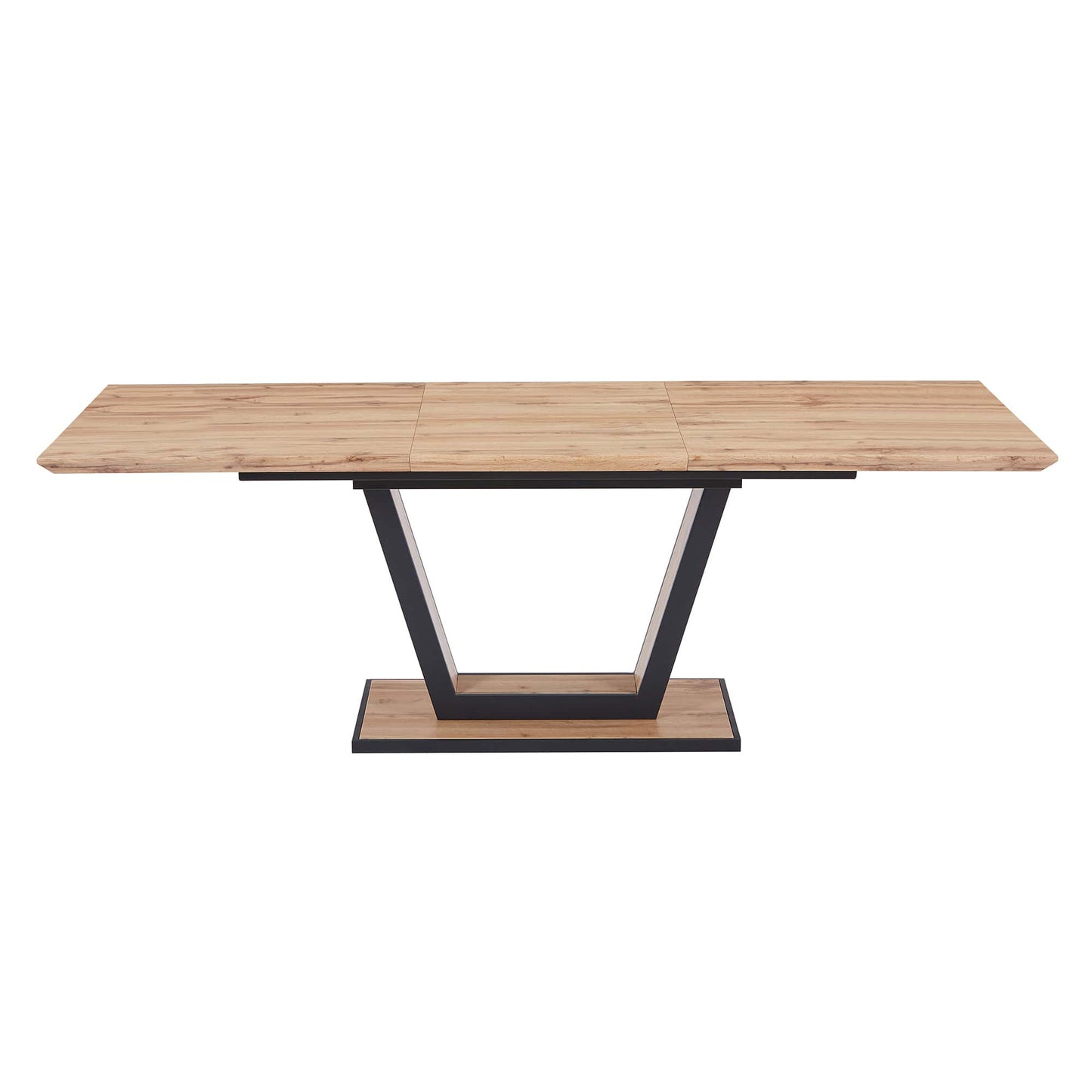 Forna Dining Table w/ Extension in Natural and Black