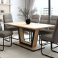 Forna Dining Table w/ Extension in Natural and Black