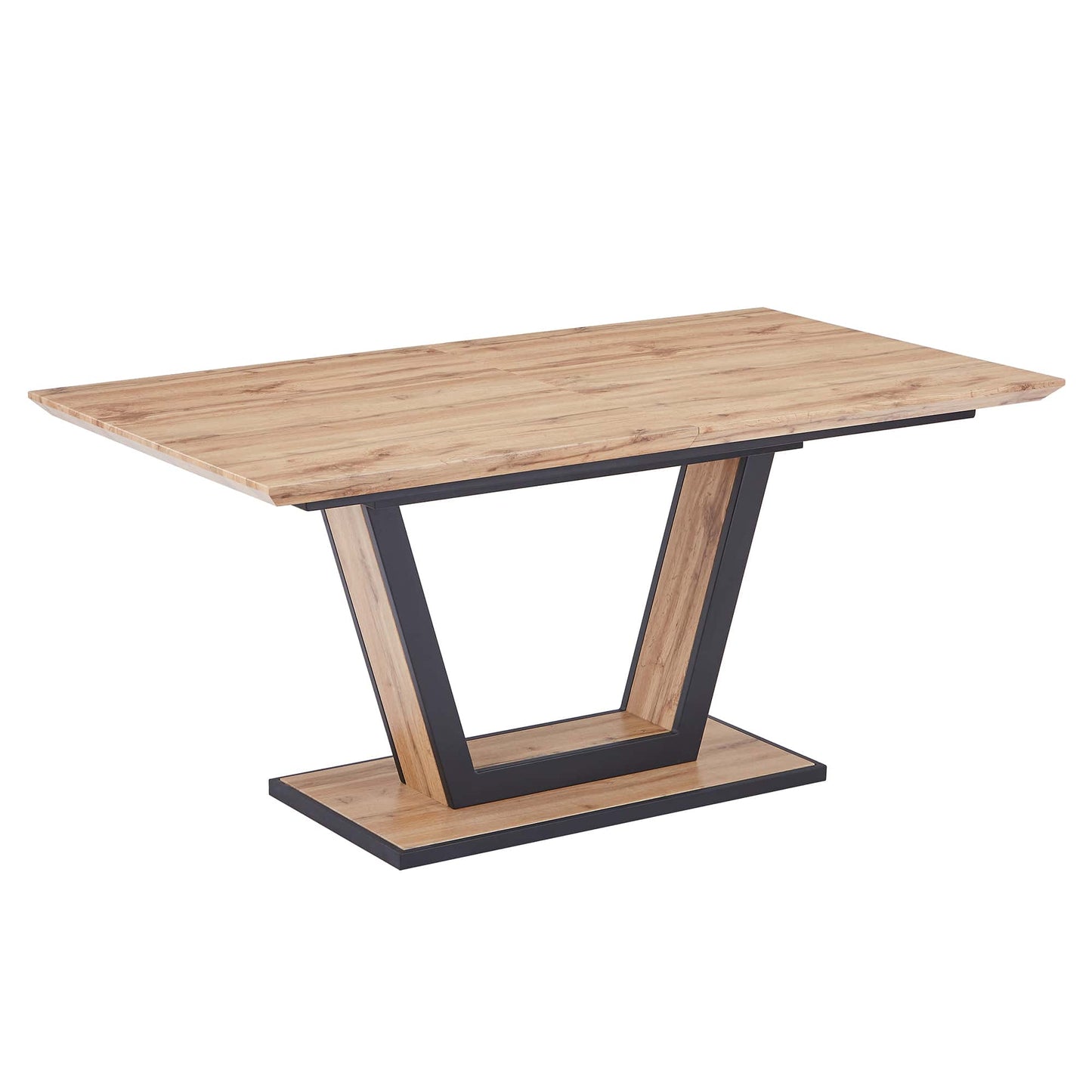 Forna Dining Table w/ Extension in Natural and Black