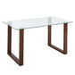 Franco/Cora 5pc Dining Set in Black with Grey Chair