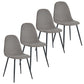 Franco/Olly 5pc Dining Set in Black with Grey Chair