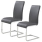 Frankfurt/Maxim 5pc Dining Set in Chrome with Grey Chair