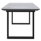 Gavin Dining Table w/ Extension in Black and Faux Marble