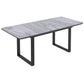 Gavin Dining Table w/ Extension in Black and Faux Marble