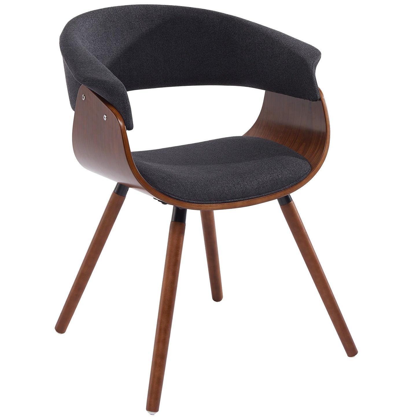 Holt Accent/Dining Chair in Charcoal and Walnut