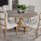 Inverness Farmhouse Reclaimed Pine 60 Inch Round Table Dining Set 5