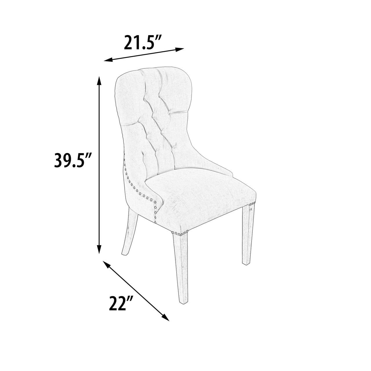 Inverness Farmhouse Work Shop Dining Chair Set of 2