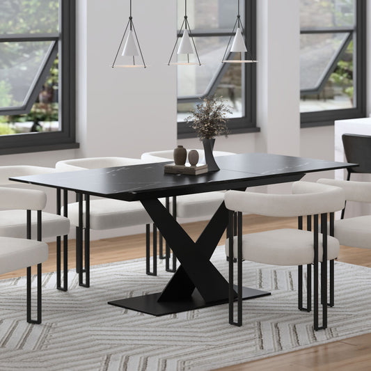 Julius Dining Table w/ Extension in Black