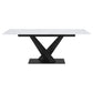 Julius Dining Table w/ Extension in White and Black