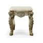 Platina Lion End Table with Marble Top