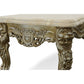 Platina Lion End Table with Marble Top