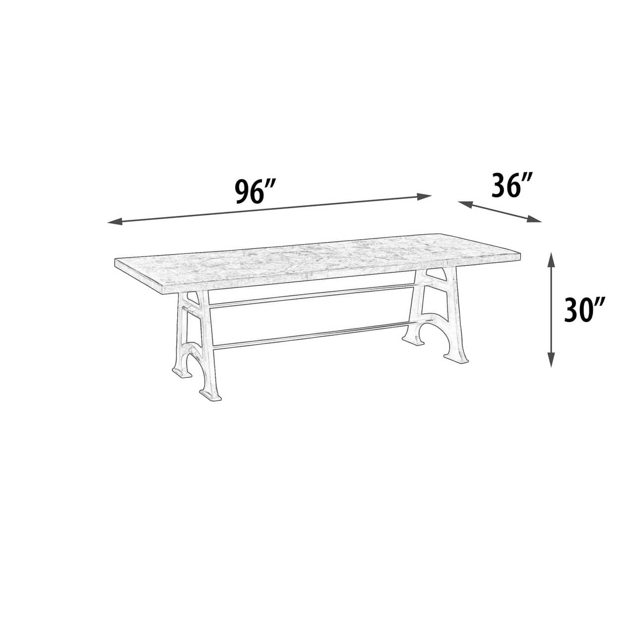 Mango Industrial Dining Table