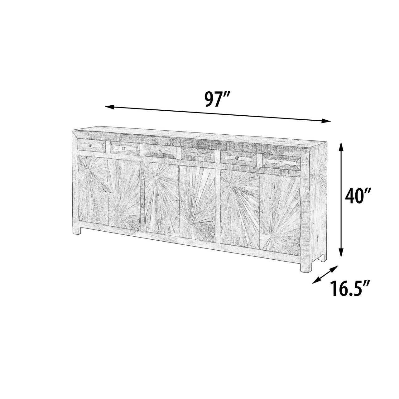 Cayley Jumbo Sideboard